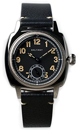 SOTAG Baltany Vintage Kleid Armbanduhr MOP Zifferblatt Sub-Sekundenzeiger Kathedrale Handaufzug Retro Leuchtend 200 m Wasserdicht mechanische Armbanduhren, Farbe 3, (S184036)
