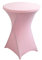 iEventStar Stretch Stehtisch Hussen Spandex Stehtischhussen Bartische Hochzeit Erstärkung im Fußbereich Rund Tischdecke für Bistrotisch Cocktail-Party (Rosa, 1er Set - Ø 60-65 cm)