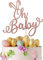 1 Stück Hasenohr Oh Baby Tortendeko, Glitzer Osterhase Cake Topper Hasenohren Kuchen Deko für Frohe Ostern Thema Baby Dusche Kinder Geburtstag Party Kuchen Dekorationen Zubehör Rosegold