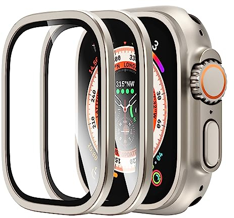 LϟK 2 Pezzi Pellicola Protettiva per Apple Watch Ultra 49mm / Ultra 2 49mm - Senza Bolle Trasparente HD Schermo Protettivo con Facile Kit D'Installazione