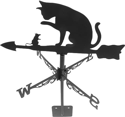 Cabilock Dekorativer Windrichtungsanzeiger Aus Edelstahl Katzen-wetterfahne Für Garten Langlebig Und Stabil Praktische Installation Vintage Gartendeko Für Lebendige Außenbereiche