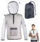 Sehoangd Moskitojacke Mesh Midge Jacke mit Kapuzengröße XL atmungsaktives Netz Midge -Netzkleidung für Männer und Frauen Angeln, Wandern, Camping