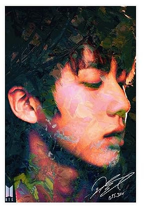 Musik BTS Jin Leinwand-Kunst-Poster, Wandkunst, Dekor, Bild, Gemälde für Wohnzimmer, Schlafzimmer, Dekoration, 30 x 45 cm
