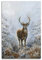 GEAD Tier-Kunstwerk, Poster, Hirsch im Schnee, dekoratives Gemälde, Leinwand-Kunstbild, 40 x 60 cm
