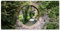 MuchoWow© Gartenposter Groß 200x100 cm XXL Outdoor Bilder Gartendeko für draußen Wetterfest Garten Deko Modern Geschenke Banner Draußen Bild Wald - Steine - Aussicht - Weg
