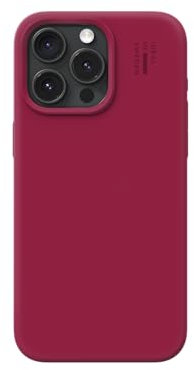 IDEAL OF SWEDEN Griffige Silikon-Handyhülle mit Einer glatten Haptik und leichtem Gefühl - Schützende stoßfeste Hülle in trendigen Farbdesigns, Kompatibel mit iPhone 15 Pro Max (Cranberry)