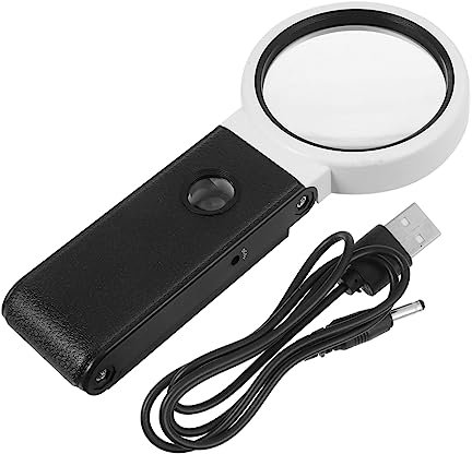 Hoement Lupe Licht geführt Vergrößerungswerkzeug Lesevergrößerung Hände vergrößerungsglas Magnifier Magnifying Glasses vergrösserungsglas vergrösserungsspiegel Kunststoff