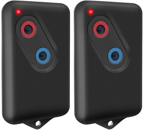 2211-L Garage Door Remote Compatible with Guardian Garage Door Remote Transmitter 303mhz/390mhz Dual Frequency Garage Door Remote Transmitter with Keychain and Base, 2Pcs