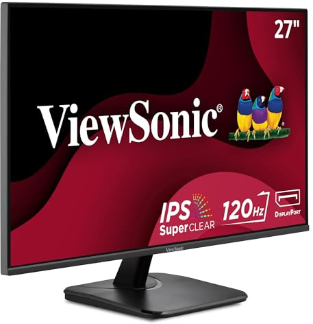 ViewSonic VA2756A-MHD IPS Full HD monitor | HDMI, DisplayPort, VGA, Eye Care, Thin Bezels, Home Office, Laptop, PC, Mac, Anti Glare, 1ms, 250 Nits, Speakers