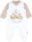 TupTam Baby Mädchen Jungen Strampler mit Langarmshirt Aufdruck Spruch 2 teilig, Farbe: Bärchen auf der Wolke Weiß Beige, Größe: 62