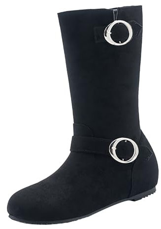Camperos Texani Donna Texani Western Tronchetti a Punta Stivali Texani Donna con Tacco Bassi Stivaletti da Cowboy Cowgirl Stivali Donna Indianini Stivaletto a Metà Polpaccio Tacco Medio Boots