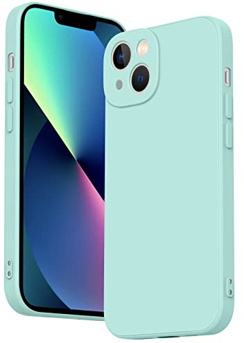 Case for iPhone 13 Phone Case, Camera Protection Ultra Slim Case for iPhone 13 6.1-inch Anti-Scratch Shockproof Bumper Cover (Light cyan)