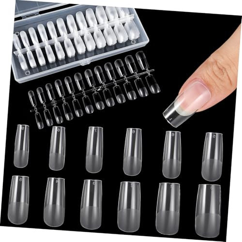 VINTORKY Nail Tips Full Cover Gel Press on Nails 240pcs for Women Manicure Practice Display