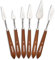 MEEDEN Artist Palette Knife Set: 6Pcs Stainless Steel Art Scraper Pallet Knives with Wooden Handle - Art Supplies for Oil Acrylic Colors Mixing