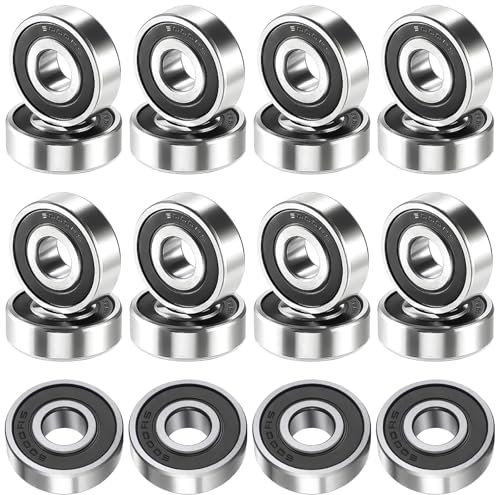 XSHAO® 20 Stück Kugellager 10x26x8 mm, 6000-2RS Kugellager Doppelt Geschützte Rillenkugellager für DIY/Drehbänke/Motoren/ 3D-Drucker/Fräsmaschinen/Verschiedene Mechanische Geräte