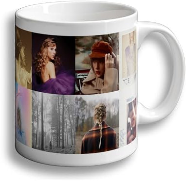 Taza TAYLOR - Mug cerámica 350ml - Regalo Original para amantes de la Música - mug café, té, desayuno - Apta para microondas y lavavajillas - Incluye caja (Taylor fotos 03)