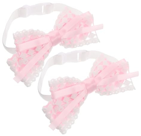 SOLUSTRE 2 Stück Raffhalter für Vorhänge mit Spitzenkante und Elastischem Band Elegante Gardinenhalter in Rosa für Wohnzimmer und Kinderzimmer
