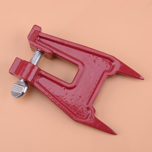 YSDOZMD Tools Red Metal Stump Vise Chainsaw Sawing Chain Sharpening Filing Tool Bar Clamp Professional Fit for Chainsaw