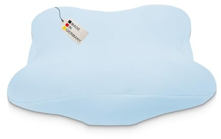DUKAL | Bezug für Derila (Ergo) Memory Foam Kopfkissen | 36 x 54 cm | aus hochwertigem DOPPEL-Jersey | 100% Baumwolle | Farbe: ciel