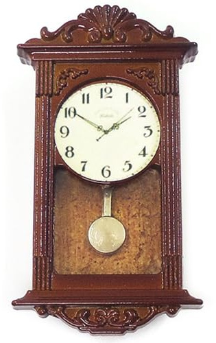 Puppenhaus-Miniaturen, Puppenhaus-Zubehör und Möbel, Vintage-Wanduhr aus Holz im Maßstab 1:12, Zubehör, DIY-Miniatur-Dinge für Wohnzimmer, Arbeitszimmer
