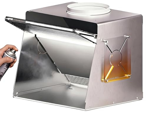 Airbrush Spray Booth Station, Model Spray Booth, Airbrush Paint with 5000RPM Exhaust Fan, Paint Sprayer Box Kit for DIY Painting Model Craft More, Removable for Easy Cleaning