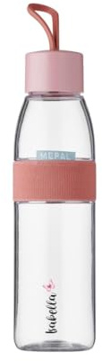 Mepal Trinkflasche Ellipse personalisiert, Wasserflasche Kinder mit Name Schmetterling bedruckt, Auslaufsichere Sportflasche Schule & Sport, Kohlensäure geeignet (rot) Large (700ml)