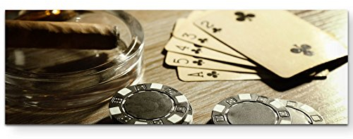 Paul Sinus Art Leinwandbilder | Bilder Leinwand 150x50cm Pokerabend