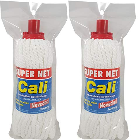 Fregona de Microfibras Super Net Cali. 210 Gramos. 2 unidades.