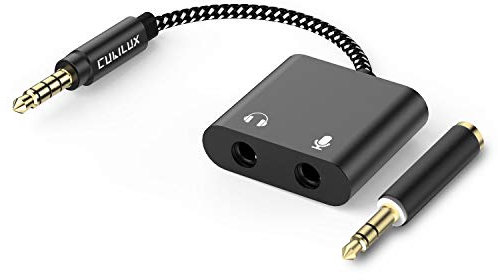 Cubilux 3,5-mm-Kopfhörer-Mikrofon-Kombinierer, 3,5-mm-TRRS-Stecker auf TRS-Buchse, AUX-Mikrofon-Splitter, kompatibel mit Xbox One/360, PS4, PS5, MacBook, Laptop, PC, Telefon, Computer, Rode VideoMicro