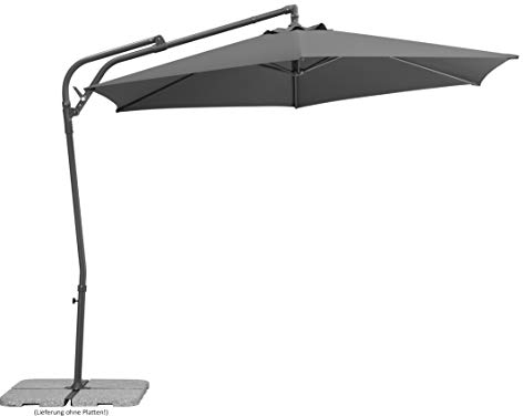 Schneider - Parasol déporté Genua Anthracite, env. 300 cm de diamètre.