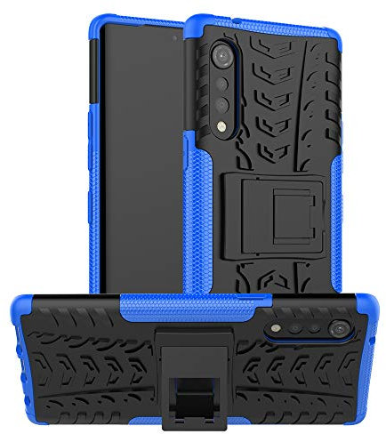 Wuzixi Funda para LG Velvet 5G UW. LG Velvet 5G UW Funda Duradera, Funda de PC+TPU. Funda para Smartphone LG Velvet 5G UW.Azul