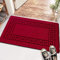 PHP Non Slip Large Front Door Mat, 50 x 80 cm Washable, Anti Slip and Waterproof Doormat, Outdoor and Indoor Rug, Gel Backed Dirt Trapper Kitchen Floor Mats- Red