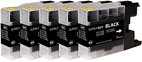 Supply Guy 5 Druckerpatronen kompatibel mit Brother LC-1280 Schwarz für MFC-J5910dw MFC-J6510dw MFC-J6710dw MFC-J6910dw