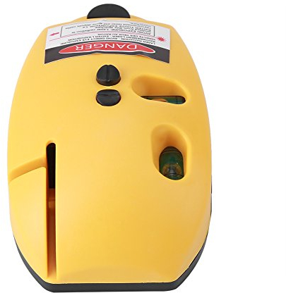 Infrared Laser Level,2 Lines Vertical Horizontal Line Infrared Laser Level Right Angle Measuring Tool, for Hang Photos,Install Shelves,Lay Floors,Hang Wallpaper (Yellow)