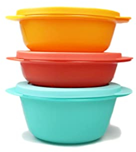 TUPPERWARE CrystalWave Rotondo bowl 400 ml + 600 ml + 800 ml 38629