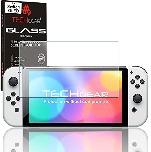 TECHGEAR Interruttore OLED Vetro Temperato Anti-Riflesso Opaco, Protezione Schermo Opaco Anti-Riflesso Vetro Temperato [Anti Graffi] [Senza Bolle] Compatibile con Nintendo Switch OLED