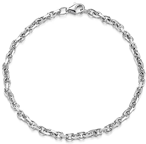 Materia Herren Armband 925 Silber 22cm Ankerkette 2,9mm massiv SA-140-22cm