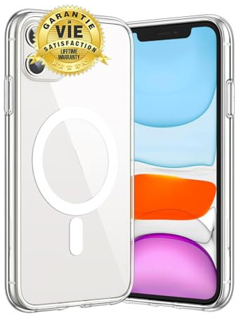 JAYM - Coque Ultra Renforcée Premium pour Apple iPhone 13 - Compatible Magsafe - Certifiée 3 Mètres de Chute Garantie à Vie - Transparente - 5 Jeux de Boutons de Couleurs Offerts