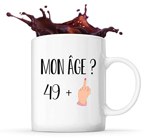 Taza de cumpleaños de 50 años | Divertida taza de café humor sarcasmo para regalo original impreso en Francia
