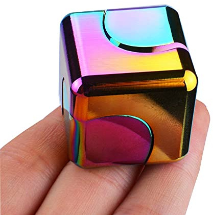 Fidget Spinner Toys Cube Adults Metal Fidgets Cool Stuff Desk Gadgets Office Toy for Teen Boy Small Anxiety Figette Sensory Toy ADHD Tool Fingears Figet Stress Gifts Easter Basket Stuffers Teen Boys