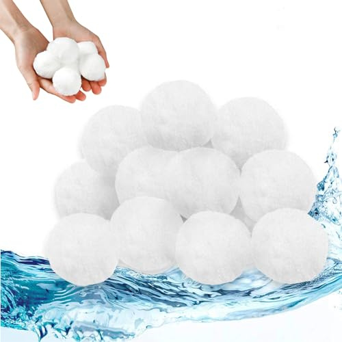 Aufun Filterbälle Pool Filter Balls Sandfilteranlagen,Für Filterpumpe Schwimmbad Sandfilter(700g, Weiß)