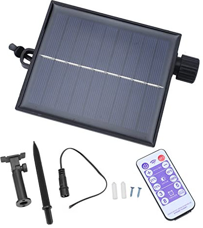 Boîte de Contrôle de Guirlandes Solaires, 8 Modes Guirlande Lumineuse Exterieur Solaire Panneau de Commande, Étanche Panneau de Commande de Guirlandes PC pour scène Sortie Pression Plate 3V