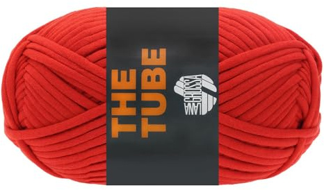 LANA GROSSA The Tube | Weiches & gefüllte, ideal geeignet für Home- Accessoires und Taschen | Handstrickgarn aus 60% Baumwolle & 40% Nylon | 200g Wolle zum Stricken & Häkeln | 114m Garn FB 7