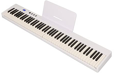 Elektrisches Keyboard Klavier 88 Tasten, MIDI Tragbarer Klappbarer Klavier-Tastatur-Unterstützung Kopfhörer-Modus, Digitale Sound-Arbeits Software für Anfänger Digital Piano