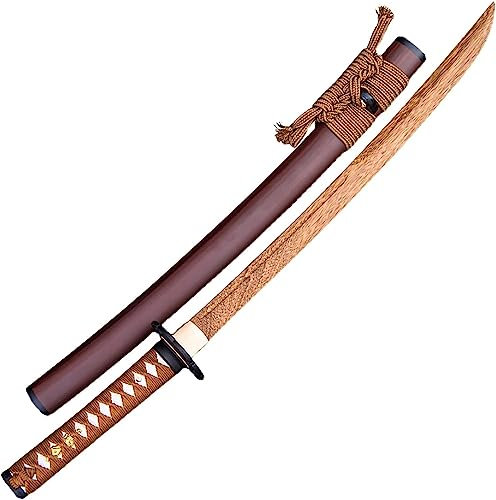 Kurzes Katana aus Wengeholz, 78 cm großes Samurai-Schwert aus Holz mit Scheide, handgefertigtes Bokken für die Cosplay-Ausstellungssammlung, Kendo-Training