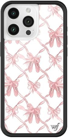 Wildflower On-Point-Hülle, kompatibel mit Apple iPhone 15 Pro Max, niedlich, trendig, kokett, rosa Schleife, Ballettschuhe, schützender Stoßschutz, 1,2 m Falltest-zertifiziert, kleines Unternehmen für