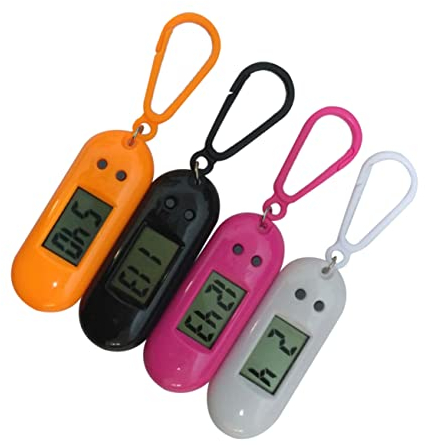 Toyvian Elektronische Schlüsselanhänger Taschenuhren Bunt Aus Kunststoff Kleine Digitale Uhr Mit Schlüsselring Tragbar Für Kinder Studenten Alltag