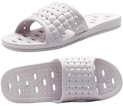 Czgcpyc Pantoufles de Bain Avec Trous de Drainage, Antidérapantes à Séchage Rapide, Pour Salle de Bain, Dortoir, Maison, Unisexe, Violet, EU 39-40