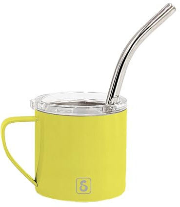 Siesta Drinkware - Mini Shot Becher mit einem Fassungsvermögen von 57 ml - doppelwandig, vakuumisoliert - rutschfester Boden - Edelstahlbecher - anpassbar (Neongelb)