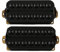 LYWSMSK Pastillas Humbucker para guitarra eléctrica de 7 cuerdas, estilo invader, juego de pastilla de cuello y puente con imán de cerámica, color negro